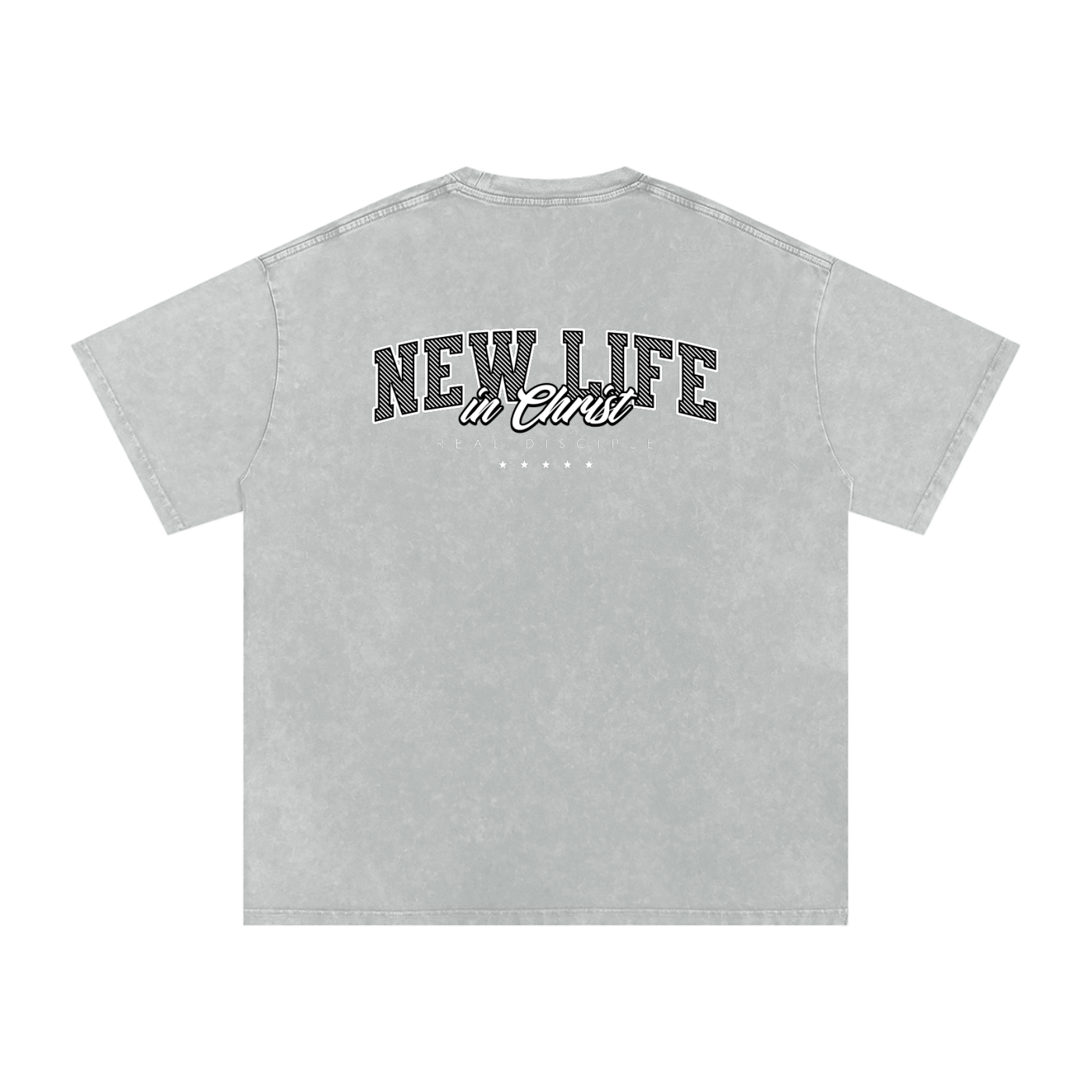 New Life in Christ – Snow Washed Oversized Tee