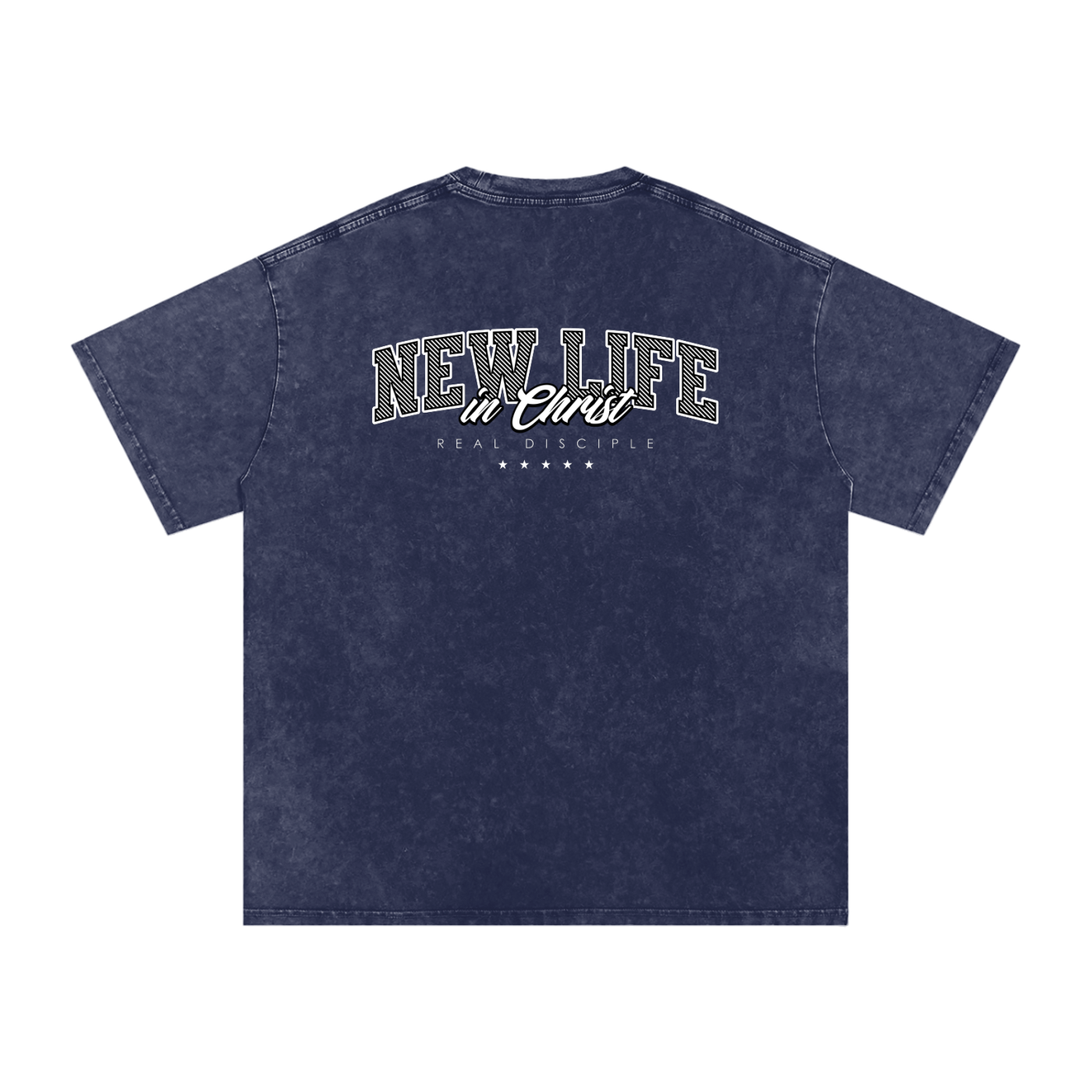 New Life in Christ – Snow Washed Oversized Tee