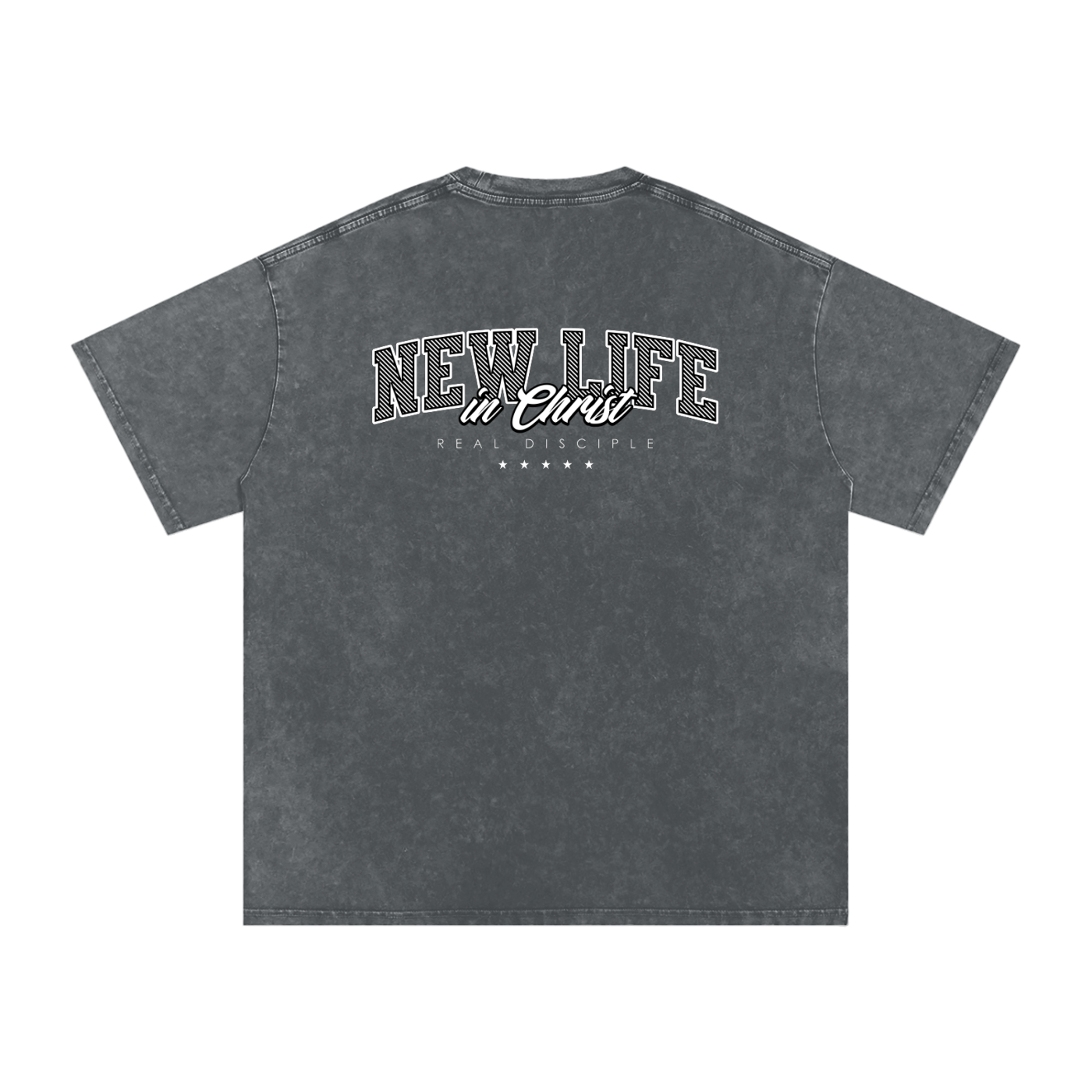 New Life in Christ – Snow Washed Oversized Tee