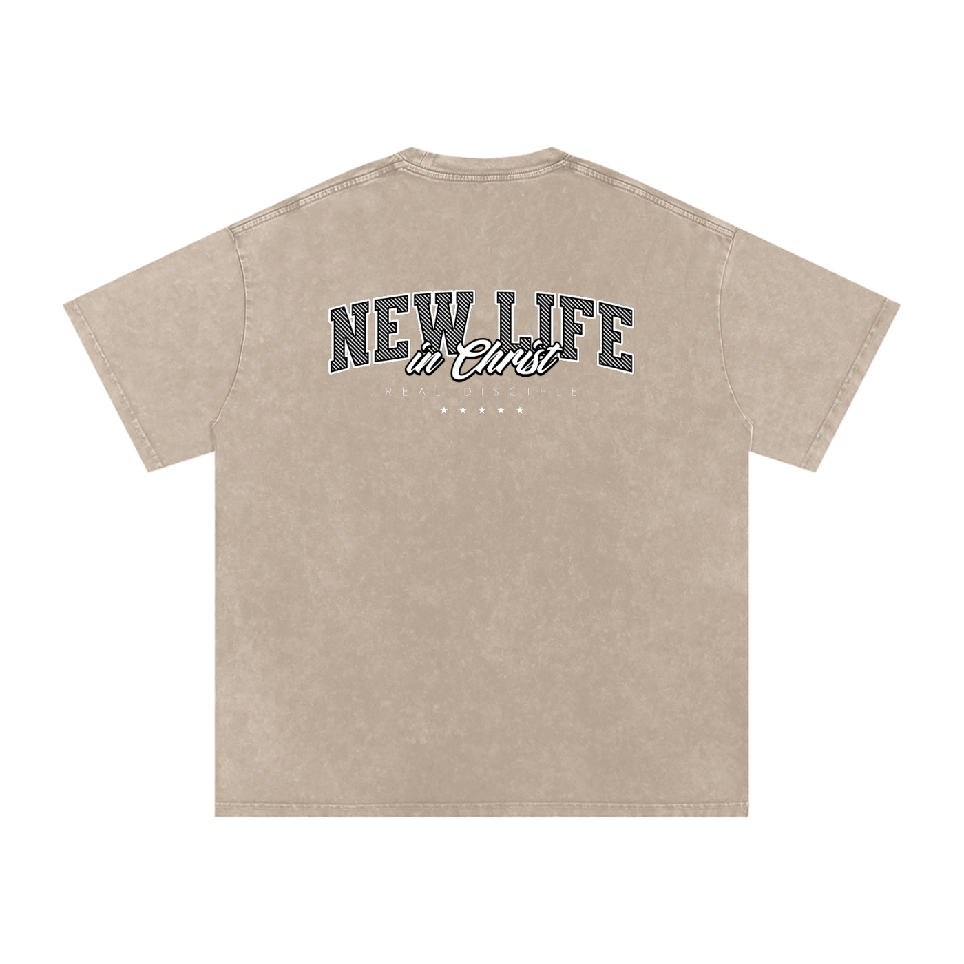 New Life in Christ – Snow Washed Oversized Tee